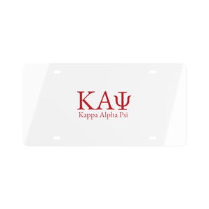 Kappa Alpha Psi License Plate, Custom Car Decor, Greek Organization Gift, College Student Accessory, Personalized Vehicle Tag