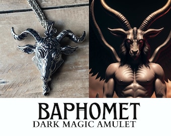 Baphomet Amulet ~ Dark Magic Spell ~ Demonic Power ~ Occult Necklace ~ Ritual Enchanted Pendant ~ Demon, Lucifer, Satan, Devil