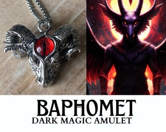 Baphomet Amulet ~ Dark Magic Spell ~ Demonic Power ~ Occult Necklace ~ Ritual Enchanted Pendant ~ Demon, Lucifer, Satan, Devil