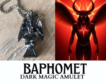 Baphomet Amulet ~ Dark Magic Spell ~ Demonic Power ~ Occult Necklace ~ Ritual Enchanted Pendant ~ Demon, Lucifer, Satan, Devil