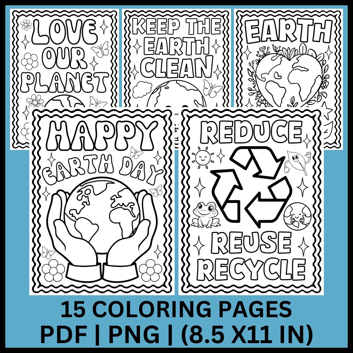 Earth Day Coloring Pages, Spring & April Activities, Protecting the ...