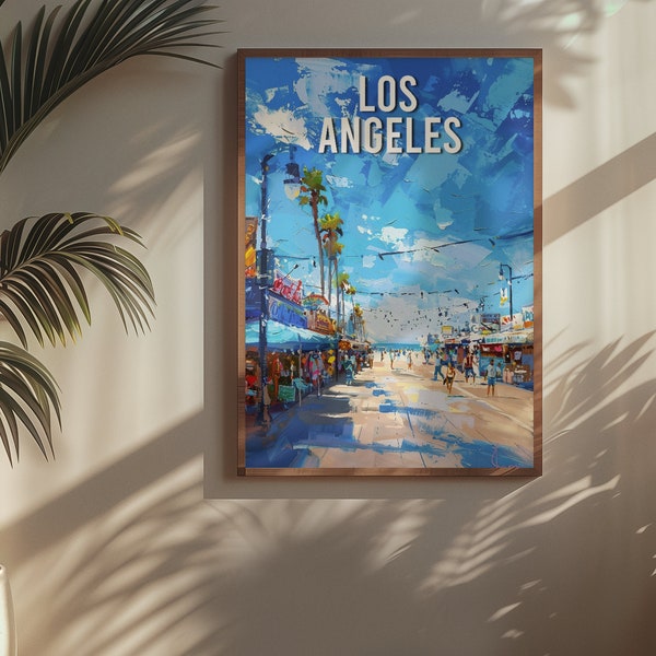 Los Angeles-Stadtbild-Poster – USA-Wandkunst für Heimdekoration, das ideale Geschenk und ein unvergessliches Andenken | Kunstdruck