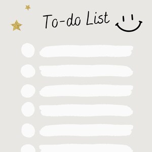 To Do List Digital Download Printable