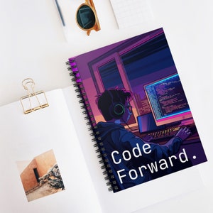 Code Forward: Computer Coder Spiral Notebook