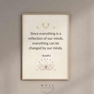 Buddha Quotes Printable Wall Art for Office and Home Decor,  Inspiration Saying, Spiritual Quote Print, Mindfulness Gift, Digital Download