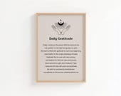Celestial Daily Gratitude Affirmation Print | Minimalist Home Decor (Digital Download)