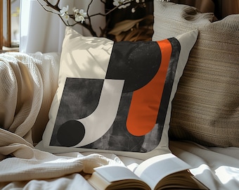Mid Century Modern Abstract Pillow: Retro Decor (16" x 16")
