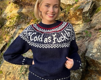 Cold as fuck sweater knitting pattern UNISEX