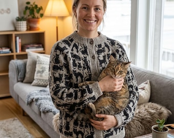 Crazy cat woman cardigan