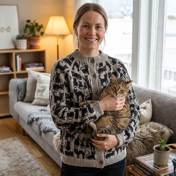 Crazy cat woman cardigan