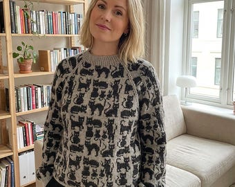 Crazy cat woman sweater