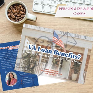 Veteran Home Buyer Postcard, Veteran Loan Benefits, First Time Home Buyer, Realtor Postcard Template, Farming Marketing, Real Estate Mailer