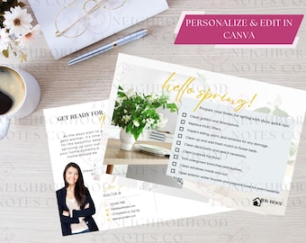 Spring Home Maintenance Postcard: Real Estate Marketing Template, Realtor
