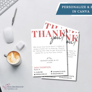Danksagungskarten, Realtor Marketing, Grundbesitz Vorlage, Grundbesitz Mailer, Kundenpflege