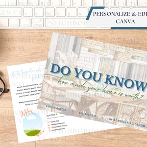 Cartolina estiva immobiliare Home Equity, valutazione della casa, modello di cartolina per agente immobiliare, cartolina agricola, mailer immobiliare