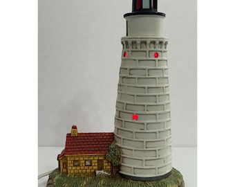Geo Z. Lefton Cana Island Lighthouse Night Light Lamp Lake Michigan Wisconsin