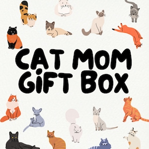 Caixa de presente para mãe de gato mimada Purr-fect Treat para entusiastas de felinos Amante de gatos Cat Mum Cat Treat Caixa de presente para gatos Gatinho Mamãe Gatinho Novo presente para gatos