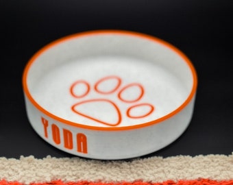 Personalization 3d Printed Dog Bowl Pet Feeder Custom Name And Color