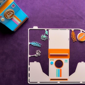 Kit de suporte para fotos Polaroid de 2 peças porta-cartões impresso em 3D exclusivo
