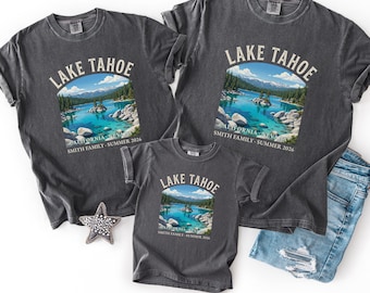 Lake Tahoe Shirt, Family Vacation Tee, Custom Lake Trip Shirt, Matching Family Travel Tee, Comfort Colors