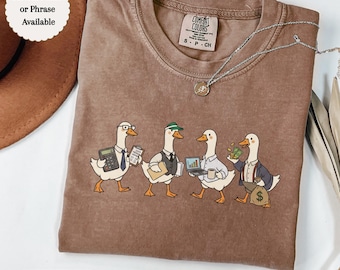 Funny Accountant Goose Shirt, CPA Finance Humor Tee, Personalized Gift