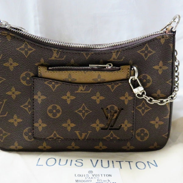 Brand new Lux Top Designer Monogram MM Shoulder Bag Easy Pouch Crossbody On Strap