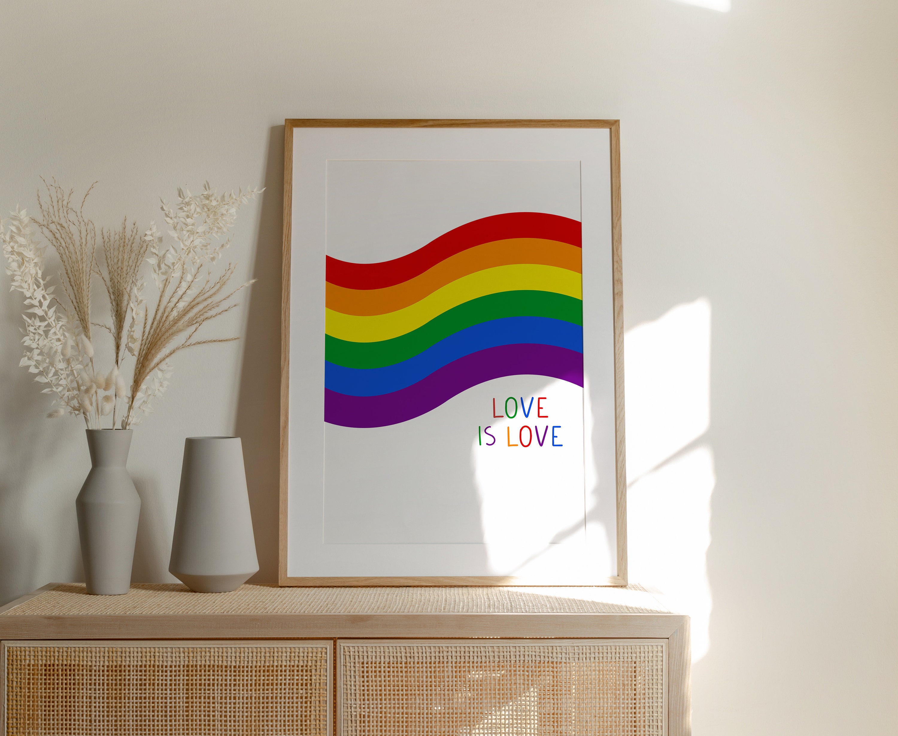 LGBT Printable Poster, LGBTQ Pride Month, Love is Love, LGBT Flag ...