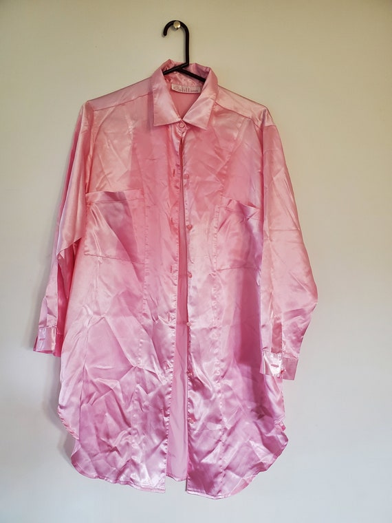 Vintage 1990s Pink Nightshirt - image 1