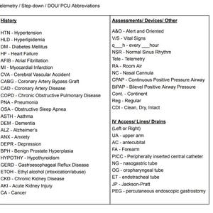 Nursing Report Sheet | 2-patient Nurse Brain | SBAR | Telemetry & PCU ...