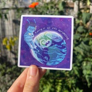Putting it all into perspective Space Alien-Bug Sticker