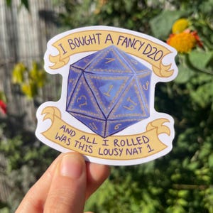 Dungeons and Dragons D20 Sticker