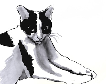 Cat - Original Art Poster Print
