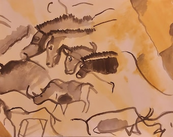 Chauvet Cave: Horses - Original Artwork