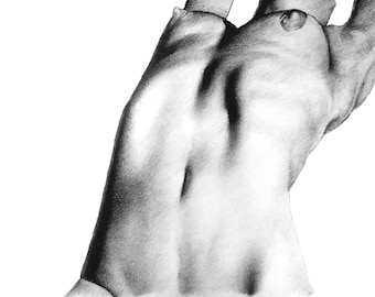 PRINT figuurstudie-originele figuurtekening art poster print-print op papier door Walter Gordon