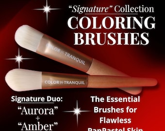 Signature Collection Coloring Brushes – Aurora & Amber Duo for PanPastel Skin
