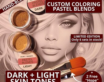 Hand-Blended Pastel Duo for Light & Dark Skin Tones for Artists