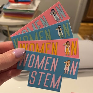 Women in STEM Stickers, Personalized Women Stickers, Science, Technology, Engineering, Mathematics