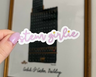 STEM Girlie Sticker, Science Sticker, Teacher Sticker, STEM Sticker, Teacher Gift, Back-to-School, Laptop Sticker, Water Bottle Sticker