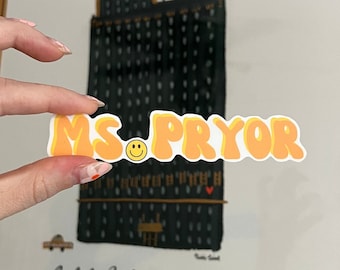 Personalized Teacher Sticker Gift, Custom Name Sticker Logo, Decal Sticker, Water Bottle Sticker, Laptop Sticker
