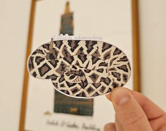 Östliche Diamondback Klapperschlange Aufkleber, Klapperschlange Aufkleber, Schlange Aufkleber, 4 Zoll breit, Wissenschaft Aufkleber, realistische Aufkleber, wasserfest