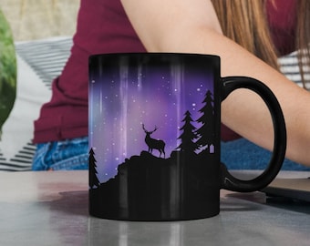 Mug Northern Lights Unique Gift Evening Tea Mug Cool Gift For Friend Nature Theme Mug Astronomer Gift For Adventurous Person Gift For Her