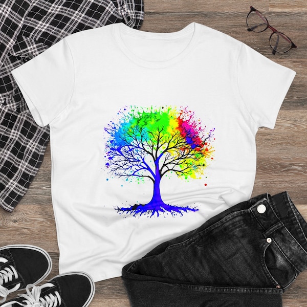 Camiseta Árbol de la Vida | Camiseta blanca | Camiseta Negro | Camiseta colorido | Polo para chicas | Polo árbol de la vida