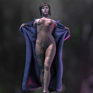 Scarlett Johansson Major Motoko, STL file for 3D printing, Major Motoko figurine, Movie character, for 3D printing