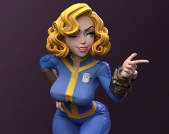 Vault Girl, Fichier STL pour Impression 3D, Figurine de Vault Girl, Personnage de la Série, pour Impression 3D