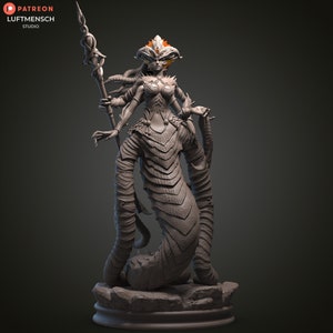 Koningin Azshara beeldje, World of Warcraft, 3D Printing SLA, WOW beeldje om te schilderen, koningin Azshara miniatuur