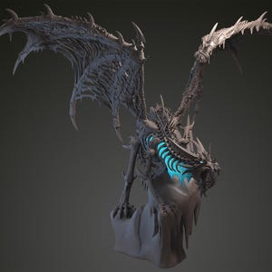 Sindragosa Figurine, World of Warcraft, 3D SLA Print, WOW Statue to Paint, Miniature Sindragosa