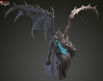 Sindragosa Figurine, World of Warcraft, 3D SLA Print, WOW Statue to Paint, Miniature Sindragosa