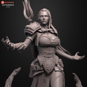 Jaina Proudmoore Figure, World of Warcraft, SLA 3D Printing, WOW Statue for Painting, Jaina Proudmoore Miniature