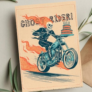 Ghost Rider Birthday Card • Avengers Birthday Card • Ghost Rider Card • Funny Birthday Card • Birthday cards • Ghost Rider art