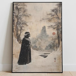 Darth Vader japanskt konsttryck: Star Wars Samurai Poster